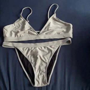 Shiny grey bikini set by EVIL TWIN
